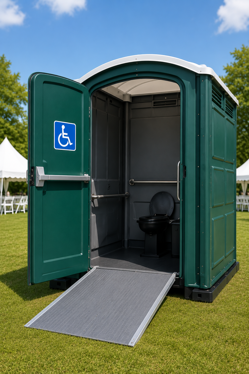 ADA accessible wheelchair-friendly restroom unit